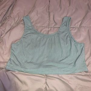 Cropped sage green tank
